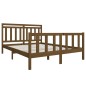 vidaXL Estructura de cama de madera maciza marrón miel 150x200 cm vidaXL Estructura de cama de madera maciza marrón miel 150x200 cm