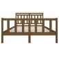 vidaXL Estructura de cama de madera maciza marrón miel 150x200 cm vidaXL Estructura de cama de madera maciza marrón miel 150x200 cm