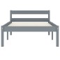 vidaXL Estructura de cama de madera maciza de pino gris 100x200 cm vidaXL Estructura de cama de madera maciza de pino gris 100x200 cm