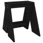 vidaXL Taburetes 2 unidades madera maciza de pino negro 40x40x45 cm vidaXL Taburetes 2 unidades madera maciza de pino negro 40x40x45 cm