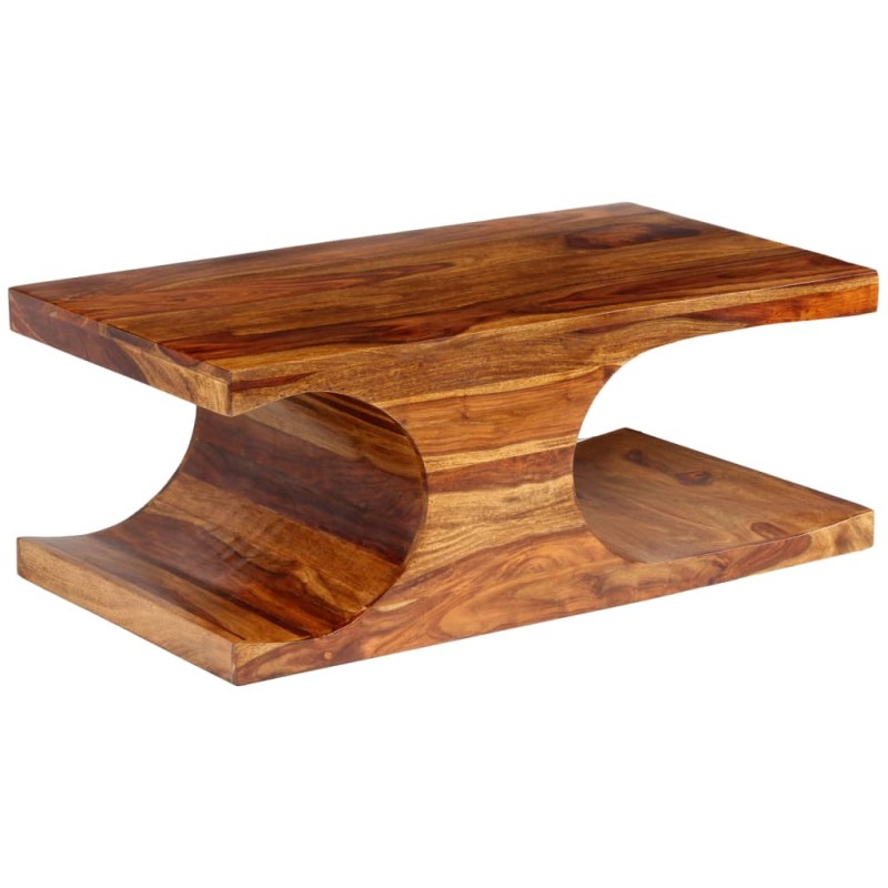 vidaXL Mesa de centro de madera maciza sheesham 90x50x35 cm vidaXL Mesa de centro de madera maciza sheesham 90x50x35 cm
