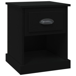 vidaXL Mesita de noche madera contrachapada negro 39x39x47,5 cm