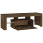 vidaXL Mueble de TV con luces LED marrón roble 120x35x40 cm