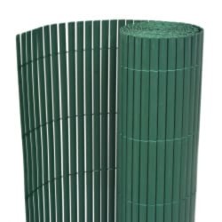 vidaXL Valla de jardín de doble cara verde 110x300 cm 