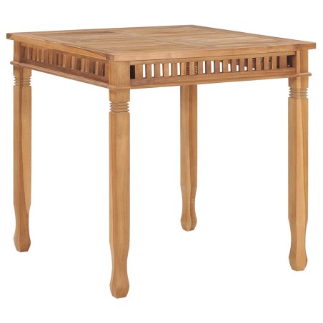 vidaXL Mesa de comedor de jardín madera maciza de teca 80x80x80 cm