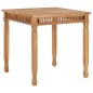 vidaXL Mesa de comedor de jardín madera maciza de teca 80x80x80 cm
