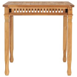 vidaXL Mesa de comedor de jardín madera maciza de teca 80x80x80 cm
