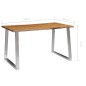 vidaXL Mesa de comedor madera de acacia y acero inoxidable 140x80x75cm vidaXL Mesa de comedor madera de acacia y acero inoxidable 140x80x75cm