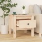 vidaXL Mesa auxiliar 2 unidades de madera maciza de pino 40x40x39 cm