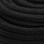 vidaXL Cuerda de barco polipropileno negro intenso 20 mm 100 m
