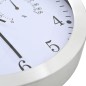 vidaXL Reloj de pared de cuarzo higrómetro y termómetro 30 cm blanco vidaXL Reloj de pared de cuarzo higrómetro y termómetro 30 cm blanco