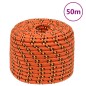 vidaXL Cuerda de barco polipropileno naranja 12 mm 50 m