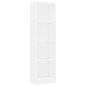 vidaXL Estantería de 4 niveles madera contrachapada blanca 40x24x142cm vidaXL Estantería de 4 niveles madera contrachapada blanca 40x24x142cm