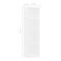 vidaXL Estantería de 4 niveles madera contrachapada blanca 40x24x142cm vidaXL Estantería de 4 niveles madera contrachapada blanca 40x24x142cm