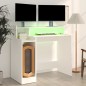 vidaXL Escritorio con luz LED madera contrachapada blanco 97x45x90 cm vidaXL Escritorio con luz LED madera contrachapada blanco 97x45x90 cm
