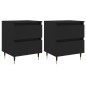 vidaXL Mesitas de noche 2 uds madera de ingeniería negro 40x35x50 cm vidaXL Mesitas de noche 2 uds madera de ingeniería negro 40x35x50 cm