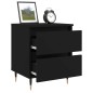 vidaXL Mesitas de noche 2 uds madera de ingeniería negro 40x35x50 cm vidaXL Mesitas de noche 2 uds madera de ingeniería negro 40x35x50 cm