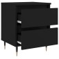 vidaXL Mesitas de noche 2 uds madera de ingeniería negro 40x35x50 cm vidaXL Mesitas de noche 2 uds madera de ingeniería negro 40x35x50 cm