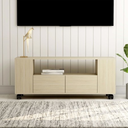 vidaXL Mueble para TV madera contrachapada roble Sonoma 120x35x48 cm