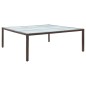 vidaXL Mesa de comedor de jardín ratán sintético marrón 200x200x74 cm vidaXL Mesa de comedor de jardín ratán sintético marrón 200x200x74 cm