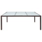 vidaXL Mesa de comedor de jardín ratán sintético marrón 200x200x74 cm vidaXL Mesa de comedor de jardín ratán sintético marrón 200x200x74 cm