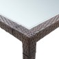 vidaXL Mesa de comedor de jardín ratán sintético marrón 200x200x74 cm vidaXL Mesa de comedor de jardín ratán sintético marrón 200x200x74 cm