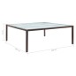 vidaXL Mesa de comedor de jardín ratán sintético marrón 200x200x74 cm vidaXL Mesa de comedor de jardín ratán sintético marrón 200x200x74 cm