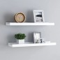 vidaXL Repisa para marcos de fotos 2 uds MDF blanco 60x9x3 cm vidaXL Repisa para marcos de fotos 2 uds MDF blanco 60x9x3 cm