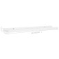 vidaXL Repisa para marcos de fotos 2 uds MDF blanco 60x9x3 cm vidaXL Repisa para marcos de fotos 2 uds MDF blanco 60x9x3 cm