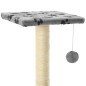 vidaXL Rascador para gatos con poste de sisal 65 cm huellas gris vidaXL Rascador para gatos con poste de sisal 65 cm huellas gris