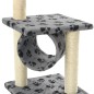vidaXL Rascador para gatos con poste de sisal 65 cm huellas gris vidaXL Rascador para gatos con poste de sisal 65 cm huellas gris