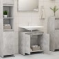 vidaXL Armario de baño madera contrachapada gris hormigón 60x33x61 cm