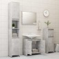 vidaXL Armario de baño madera contrachapada gris hormigón 60x33x61 cm
