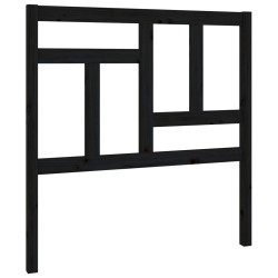 vidaXL Cabecero de cama madera maciza de pino negro 95,5x4x100 cm