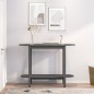 vidaXL Mesa consola de madera maciza de pino gris 110x40x80 cm