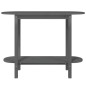 vidaXL Mesa consola de madera maciza de pino gris 110x40x80 cm
