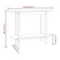 vidaXL Mesa consola de madera maciza de pino gris 110x40x80 cm