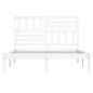 vidaXL Estructura de cama madera maciza de pini blanca 120x200 cm vidaXL Estructura de cama madera maciza de pini blanca 120x200 cm