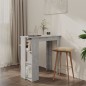vidaXL Mesa bar con estante contrachapada gris hormigón 102x50x103,5cm vidaXL Mesa bar con estante contrachapada gris hormigón 102x50x103,5cm