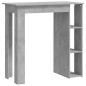 vidaXL Mesa bar con estante contrachapada gris hormigón 102x50x103,5cm vidaXL Mesa bar con estante contrachapada gris hormigón 102x50x103,5cm