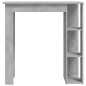 vidaXL Mesa bar con estante contrachapada gris hormigón 102x50x103,5cm vidaXL Mesa bar con estante contrachapada gris hormigón 102x50x103,5cm