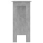 vidaXL Mesa bar con estante contrachapada gris hormigón 102x50x103,5cm vidaXL Mesa bar con estante contrachapada gris hormigón 102x50x103,5cm