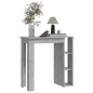 vidaXL Mesa bar con estante contrachapada gris hormigón 102x50x103,5cm vidaXL Mesa bar con estante contrachapada gris hormigón 102x50x103,5cm