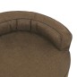 vidaXL Colchón de cama de perro ergonómico aspecto lino marrón 75x53cm vidaXL Colchón de cama de perro ergonómico aspecto lino marrón 75x53cm