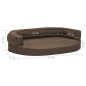vidaXL Colchón de cama de perro ergonómico aspecto lino marrón 75x53cm vidaXL Colchón de cama de perro ergonómico aspecto lino marrón 75x53cm