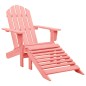 vidaXL Silla jardín Adirondack con otomana madera maciza de abeto rosa vidaXL Silla jardín Adirondack con otomana madera maciza de abeto rosa