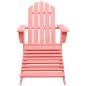 vidaXL Silla jardín Adirondack con otomana madera maciza de abeto rosa vidaXL Silla jardín Adirondack con otomana madera maciza de abeto rosa