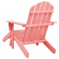 vidaXL Silla jardín Adirondack con otomana madera maciza de abeto rosa vidaXL Silla jardín Adirondack con otomana madera maciza de abeto rosa