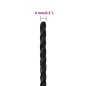 vidaXL Cuerda de trabajo polipropileno negro 6 mm 25 m vidaXL Cuerda de trabajo polipropileno negro 6 mm 25 m