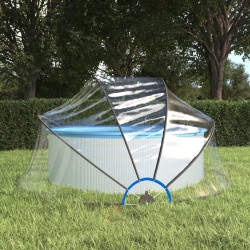 vidaXL Cúpula para piscina redonda PVC 315x158 cm
